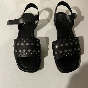 Frye & Co Black Studded Sandals size 6.5